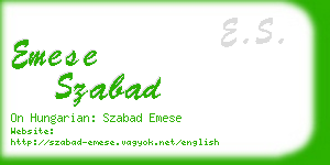 emese szabad business card